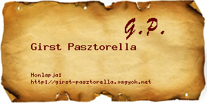 Girst Pasztorella névjegykártya